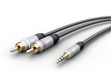 Kabel przejściowy jack MP3 - audio chinch 1.5 m