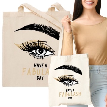 TORBA EKO Beżowa Na Prezent FABULASH DAY Top Wzory
