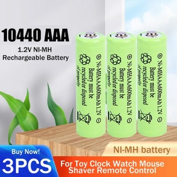 1-4 sztuk 1.2V 600mAh AAA 3A Ni-MH akumulator na aparat zabawka MP3