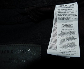 JACK&JONES slim GLENN W34 L34 PAS 92 jeansy męskie z elastanem,Z dziurami