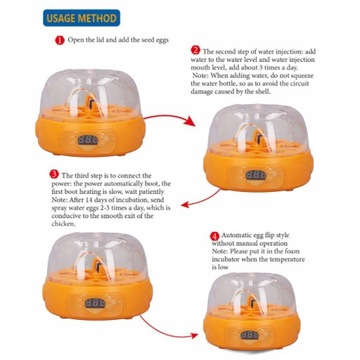 Инкубатор для яиц 15 Вт, 6 яиц, цифровой мини, полностью