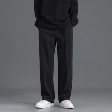 Men's Y2K Black Korean Clothing Straight Trousers