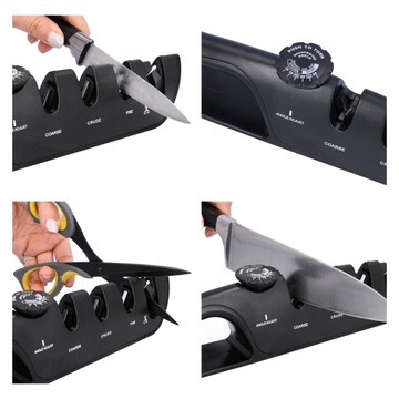 ТОЧИЛКА КУХОННЫХ НОЖЕЙ, трехфазный точильный камень для заточки ножниц 3в1