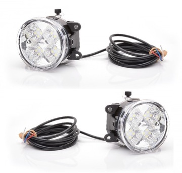 Światła LED do jazdy dziennej W180 L+P okrągłe DRL