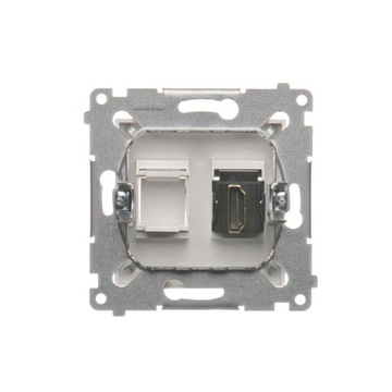 Одинарная розетка HDMI Белый Simon 54