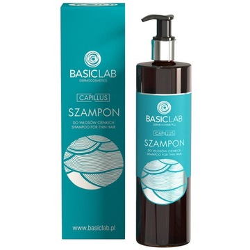 BasicLab Wzmacniający Szampon do Włosów Cienkich i Zniszczonych 300 ml