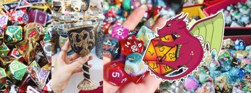 ZESTAW 5 KOSTEK K6 RPG CZERWONA PLAGA 1,6 CM