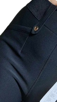Spodnie damskie leginsy dopasowane elastyczne S/M czarne