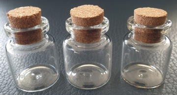 Стеклянные бутылки с пробками, набор 50 шт.