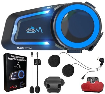 2XМОТОЦИКЛОВЫЙ ИНТЕРКОМ MaxTo M6S СЕТОЧНАЯ СИСТЕМА ДЛЯ 8 МОТОЦИКЛИСТОВ НА ПОЛЬСКОМ ЯЗЫКЕ
