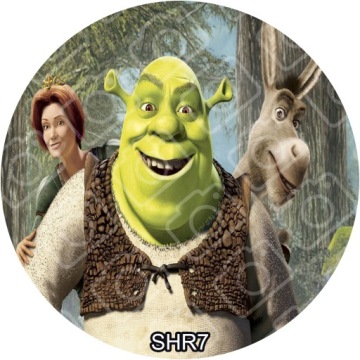 SHREK CAKE CAKE DECORATION Birthday Cake Wafers Sugar Print 20 см