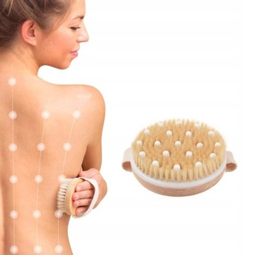 ЩЕТКА ДЛЯ МАССАЖА ДЛЯ ТЕЛА, ПИЛИНГ 2в1 Н СУХОЙ И ВЛАЖНЫЙ, АНТИЦЕЛЛЮЛИТНАЯ