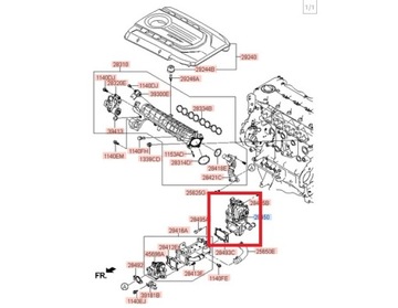 ZAWÓR EGR 284102A600 WRAZ Z USZCZELKĄ DO KIA/HYUND