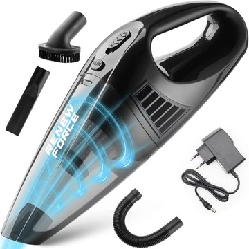 Беспроводной автомобильный пылесос с ручным фильтром Hepa МОЩНЫЙ 120 Вт + насадки