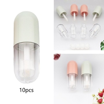 10 баночек для блеска для губ с вкладышами в форме капсул, 5 мл Lovely Green