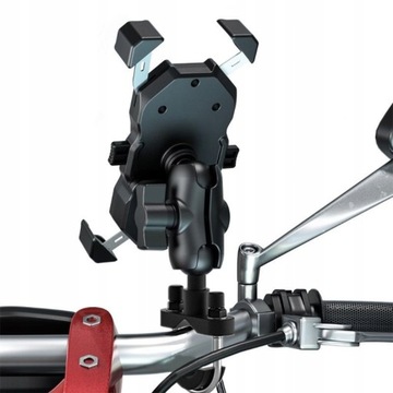 MC1W UCHWYT MOTOCYKLOWY Z ŁADOWARKĄ INDUKCYJNĄ WSTRZĄSOODPORNY 15W