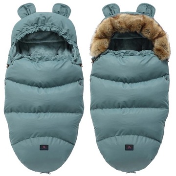 СПАЛЬНЫЙ МЕШОК ПРЕМИУМ ДЛЯ ГОНДОЛЬНОЙ КОЛЯСКИ ТЕПЛЫЙ СОН С МЕХОВЫМ УТЕПЛИТЕЛЕМ СПАЛЬНЫЙ МЕШОК