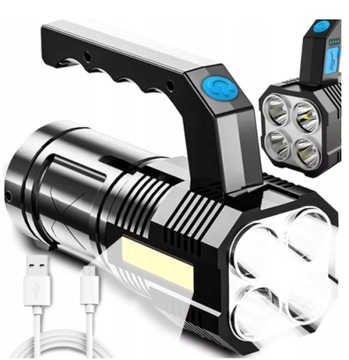 МОЩНЫЙ АККУМУЛЯТОРНЫЙ ФОНАРЬ, ФАРА, СВЕТОДИОДНЫЙ ПОИСК