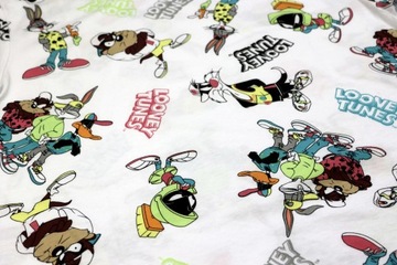 Koszulka męska T-shirt Looney Tunes Zwariowane Melodie M biała nadruk