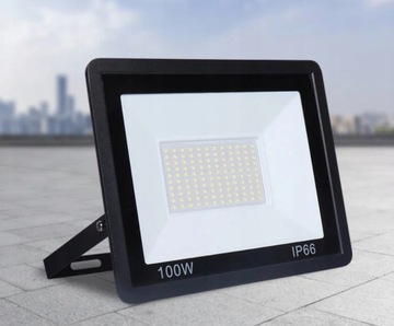 HALOGEN NAŚWIETLACZ LED 100W SZCZELNOŚĆ IP66 ZIMNY BIAŁY ENERGOOSZCZĘDNY