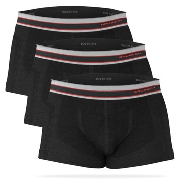 Prezent dla Niego termoaktywne bokserki męskie MERINO od BRUBECK 3PAK - XXL