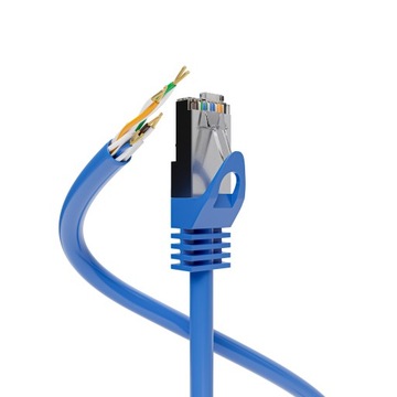 Extralink Cat.6A S/FTP 5 м | Патчкорд локальной сети | Медная витая пара сетевого кабеля 10