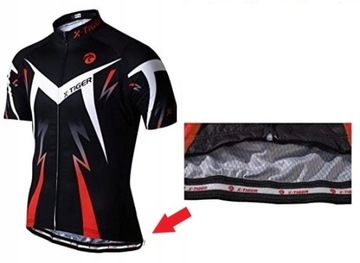 КОМПЛЕКТ ДЛЯ ВЕЛОСИПЕДА ГЕЛЕВЫЕ ШОРТЫ ФУТБОЛКА L X-TIGER RED