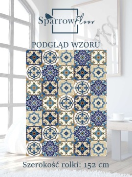 Линолеум ПВХ гумолит Разноцветная геометрическая плитка