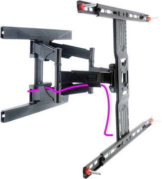 Ultra Bezpieczny Obrotowy Wieszak Uchwyt TV do telewizora 45-70 UDŻWIG 45KG