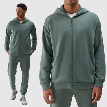 4F BLUZA MĘSKA DRESOWA SPORTOWA ROZPINANA Z KAPTUREM SS24