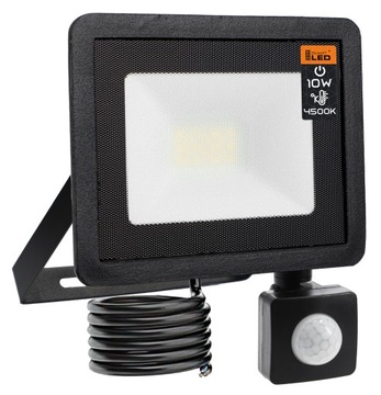 Naświetlacz LED SLIM 10W halogen z CZUJNIK RUCHU