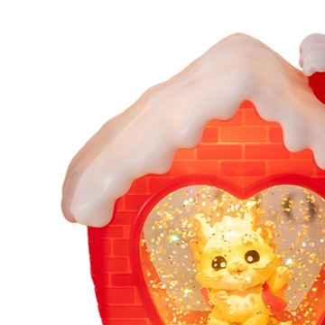 Latarnia ze śnieżną kulą z roku smoka Błyszcząca latarnia ze smokiem Lampka