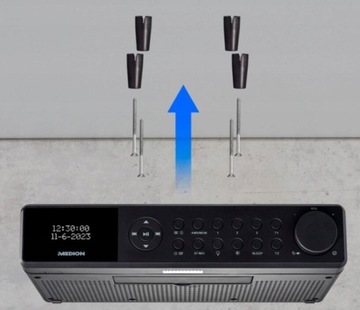 ПОДВЕСНОЙ КУХОННЫЙ РАДИО DAB+/PLL FM Bluetooth СВЕТОДИОДНАЯ ЛАМПА-СИГНАЛИЗАЦИЯ