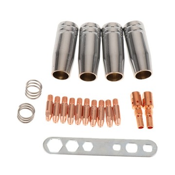 10-częściowe końcówki kontaktowe do spawania MIG, 4-częściowa dysza,