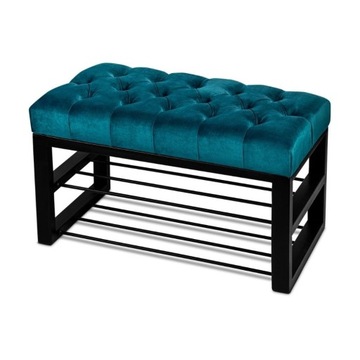 Ławka Industrialna Pikowana Przedpokój loft 60 cm