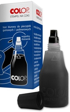Штамп и чернила для штампов Colop 25 мл черные x10