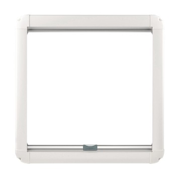 Профильное окно для автодома с москитной сеткой и рольставней, ОМЕГА 490 х 500 мм