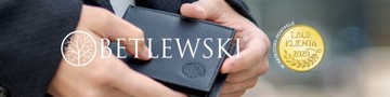 BETLEWSKI Мужской кожаный кошелек для карточек, натуральная кожа, большой, коричневый