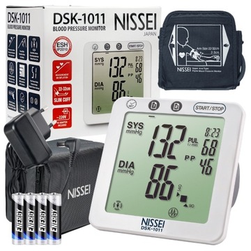 CIŚNIENIOMIERZ NARAMIENNY DOTYKOWY NISSEI DSK-1011 ETUI ZASILACZ + BATERIE