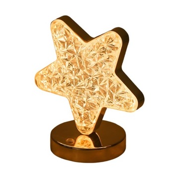 LAMPKA NOCNA KRYSZTAŁOWA LED GWIAZDA LAMPA STOŁOWA