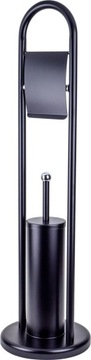 ПОЛОЧКА ДЛЯ ТУАЛЕТНОЙ БУМАГИ + НАБОР ТУАЛЕТНОЙ ЩЕТКИ, ЧЕРНЫЙ МЕТАЛЛ LOFT