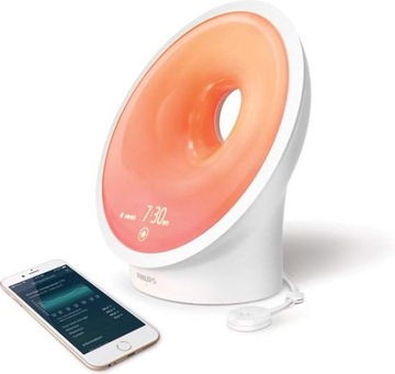 PHILIPS WAKE-UP LIGHT БУДИЛЬНИК ЛАМПА МОДЕЛИРОВАНИЕ ВОСХОДА HF3671