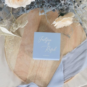 Большая Коробка для КОНВЕРТОВ + ОБРУЧАЛЬНЫХ КОЛЬЦОВ пыльно-синяя свадьба СВАДЬБА