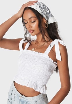 MISSGUIDED MARSZCZONY TOP Z FALBANKĄ TW631237 R.S