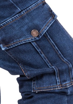 Spodnie męskie joggery jeansowe GRANAT bojówki LARIS r.38