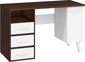 meble NORSID 01 biurko 1D3S dąb sonoma ciem./biały