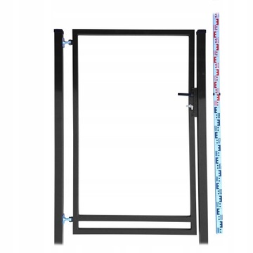 FURTKA 160cm czarna RAMKA dwa SŁUPKI RAL9005 ogrodzeniowa 163cm