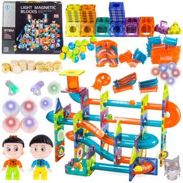 СВЕТЯЩИЕСЯ МАГНИТНЫЕ КОНСТРУКТОРЫ для детей 3D ТРЕК ДЛЯ ШАРОВ 292 шт.