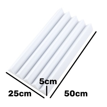 Pianka akustyczna wygłuszająca trudnopalna biała Basotect 25x50cmx5cm