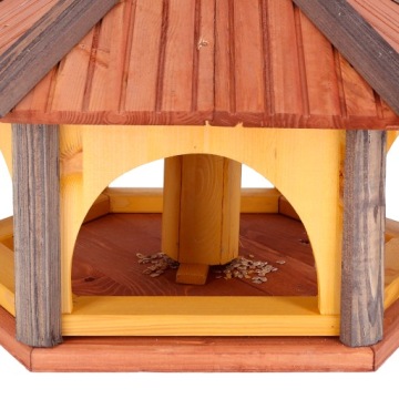 Деревянная кормушка для птиц с кормушкой KW60